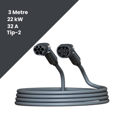 22 kW 3 Metre Elektrikli Araç AC Tip-2 Şarj Kablosu